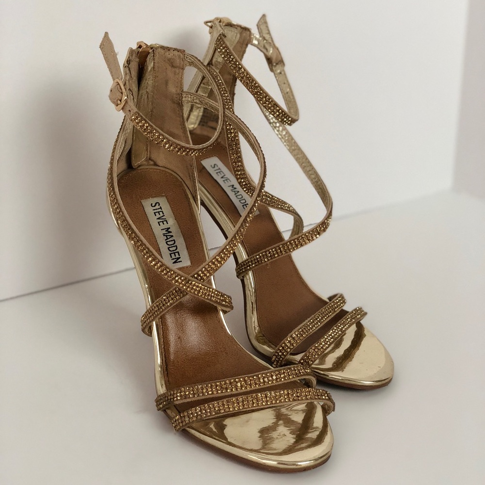 Steve Madden Gold strappy heels